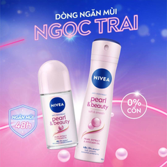 Xịt Ngăn Mùi Nivea Anti-Perspirant Pearl & Beauty 48H Spray Ngọc Trai Dưỡng Da Sáng Mịn 150ml