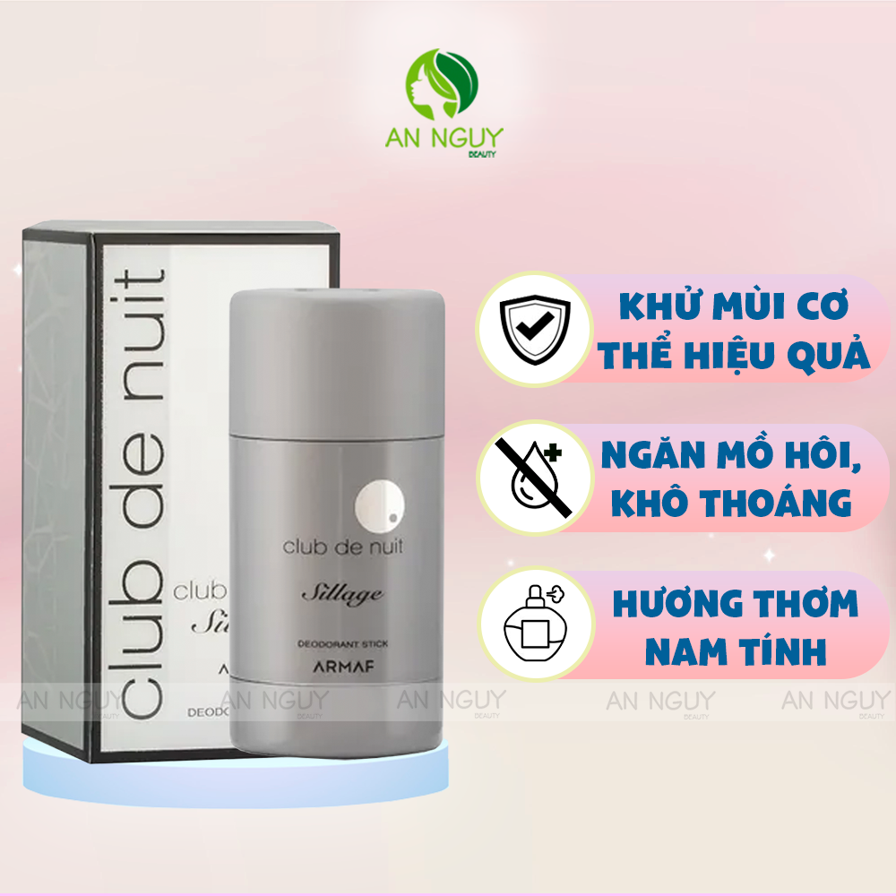 Sáp Khử Mùi Cho Nam Armaf Club De Nuit Deodorant Stick 75g