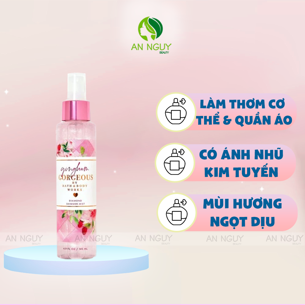 Xịt Thơm Có Nhũ Bath & Body Works Diamond Shimmer Mist 146ml