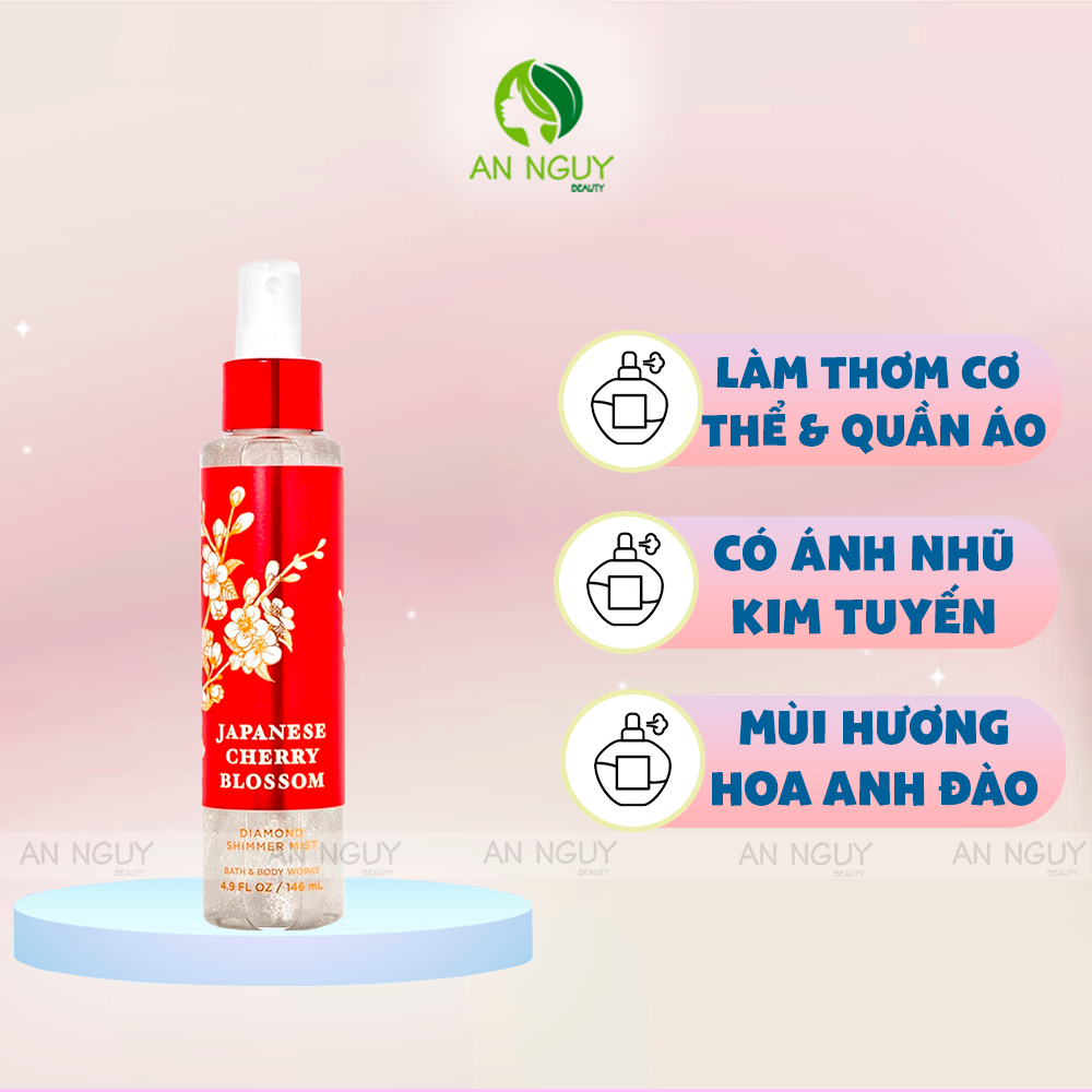 Xịt Thơm Có Nhũ Bath & Body Works Diamond Shimmer Mist 146ml