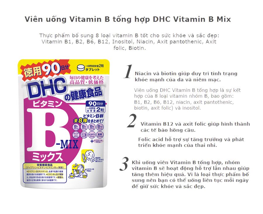 Viên Uống DHC Bổ Sung Vitamin B Mix Tổng Hợp