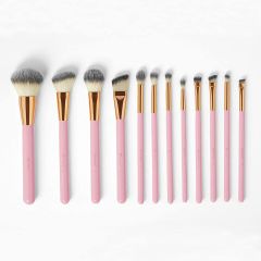 Bộ Cọ 12 Cây BH Cosmetics Pink Studded Elegance Kèm Hộp Đựng Cọ