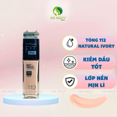 Kem Nền Maybelline Fit Me Matte + Poreless Foundation Mịn Nhẹ, Kiềm Dầu 30ml