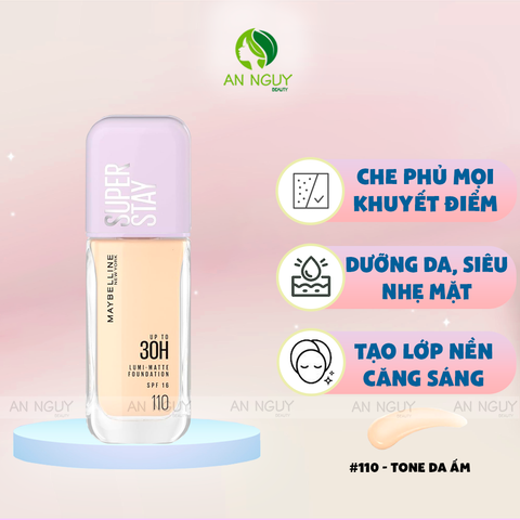 Kem Nền Bắt Sáng Maybelline Superstay Lumi-Matte 30H Foundation 35ml