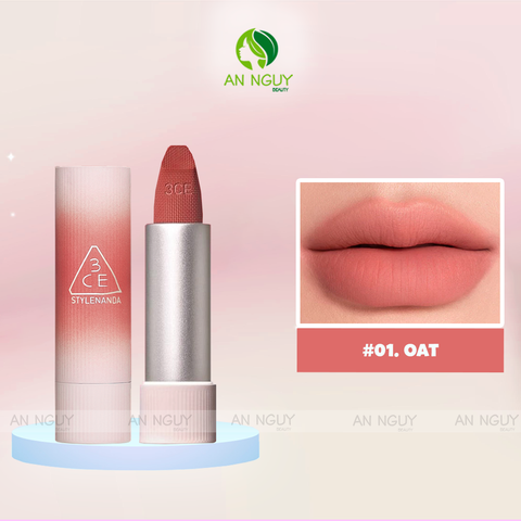 Son Thỏi Lì 3CE Cashmere Hug Lipstick 3.5g