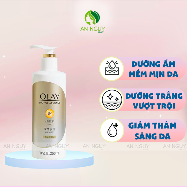 Dưỡng Thể Trắng Da Olay Body Cellscience B3+ Vitamin E 250ml (Bản Trung)