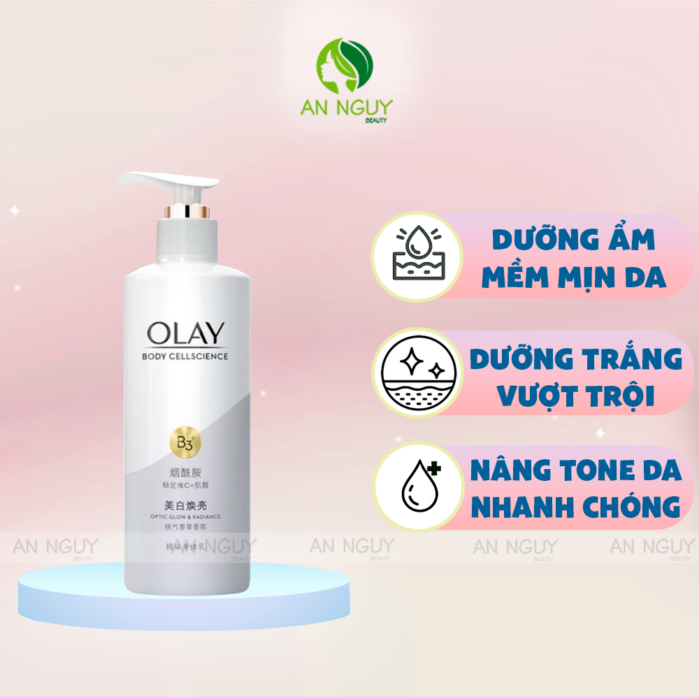 Dưỡng Thể Trắng Da Olay Body Cellscience B3 + Vitamin C Optic Glow & Radiance (Bản Trung)