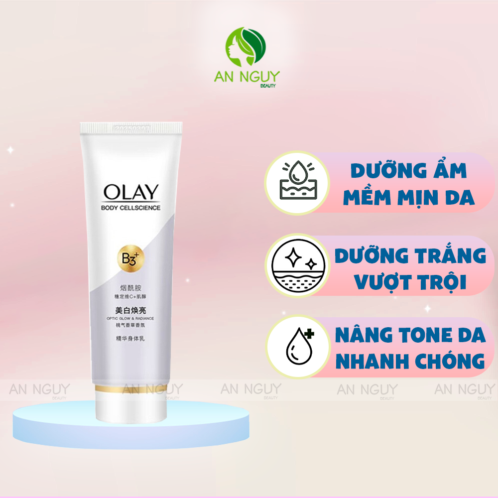 Dưỡng Thể Trắng Da Olay Body Cellscience B3 + Vitamin C Optic Glow & Radiance (Bản Trung)