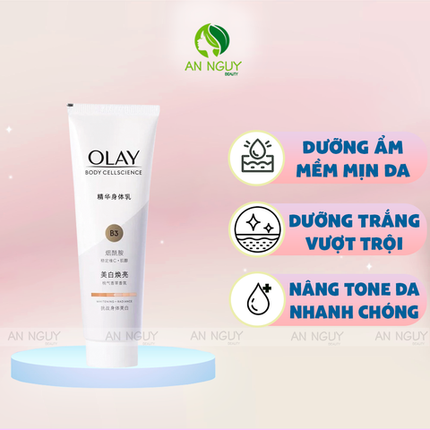 Dưỡng Thể Trắng Da Olay Body Cellscience B3 + Vitamin C Optic Glow & Radiance (Bản Trung)