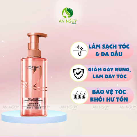 Dầu Gội L'Oreal Paris Full Resist Purifying Shampoo Giảm Rụng Tóc 440ml