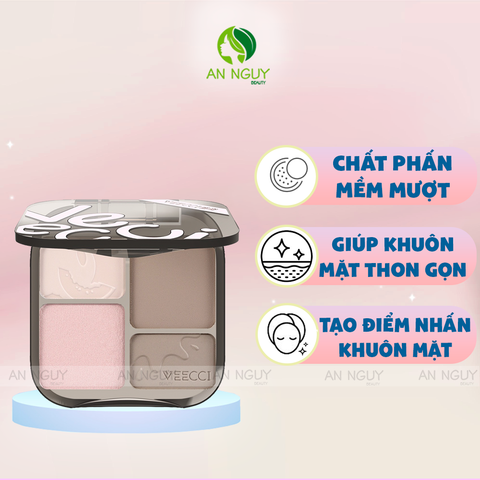 Bảng Phấn Bắt Sáng, Tạo Khối Veecci Tự Nhiên, Lâu Trôi 8g