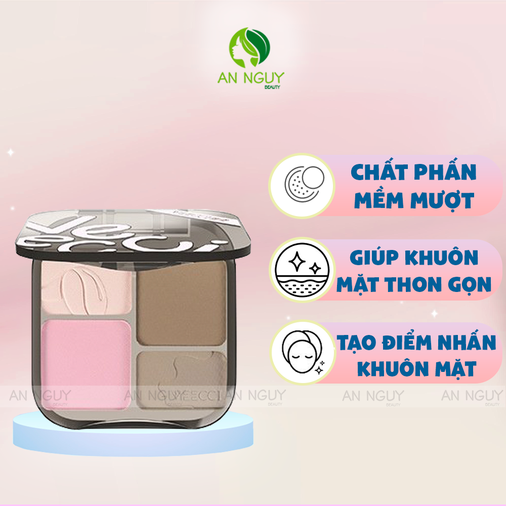 Bảng Phấn Tạo Khối, Bắt Sáng Veecci Tự Nhiên, Lâu Trôi 8g