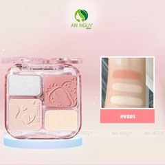 Bảng Phấn Má & Highlight 4 Ô Veecci 9g