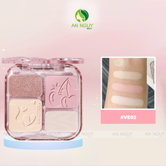 Bảng Phấn Má & Highlight 4 Ô Veecci 9g