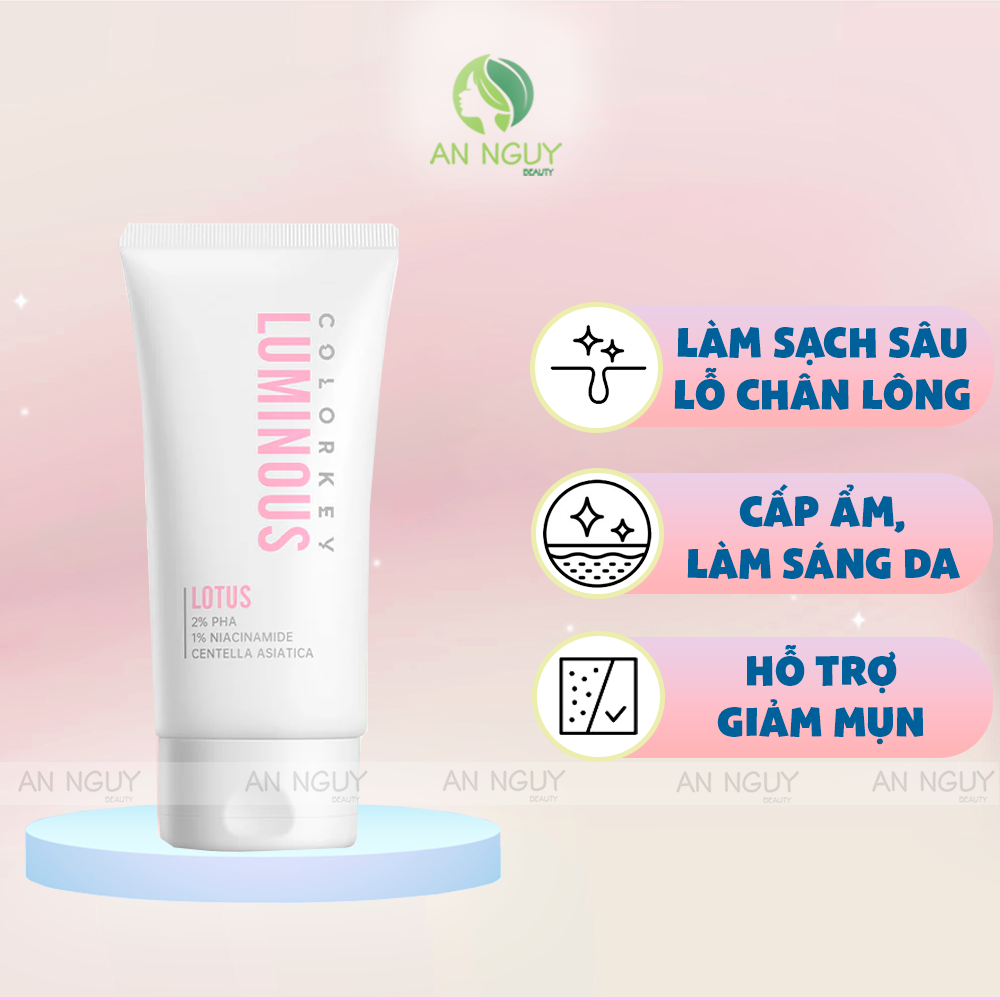 Sữa Rửa Mặt Đất Sét Colorkey Luminous Lotus Brightening Clay Cleanser