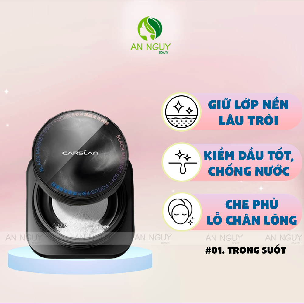Phấn Carslan Black Magnet Soft Focus Powder 8g (Bản Nâng Cấp 2.0)