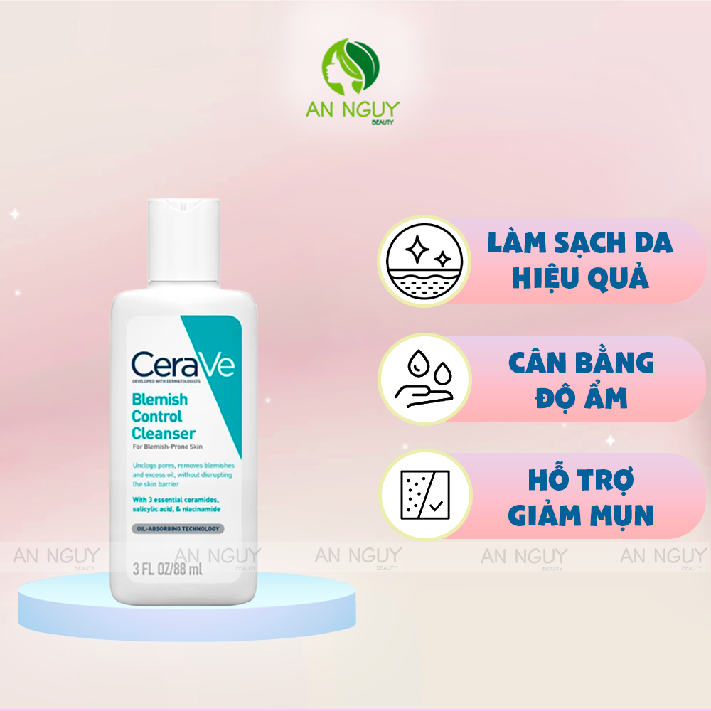 Sữa Rửa Mặt CeraVe Blemish Control Cleanser Cho Da Dầu Mụn
