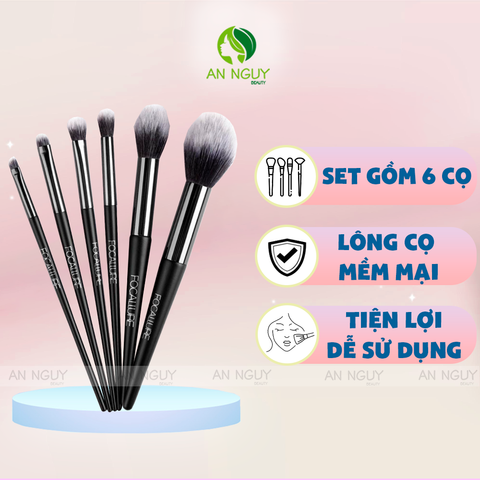 Bộ Cọ Trang Điểm 6 Cây Focallure Makeup Brushes Kit