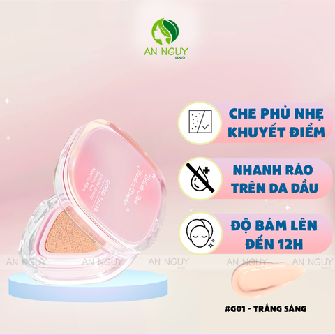 Phấn Nước GOGO TALES Small Square Box Lightweight Air Cushion (Kèm Lõi) 13g x 2