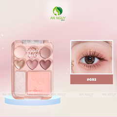 Bảng Phấn Mắt Và Má 8 Ô Gogo Tales Stick Sweet Heart Powder Blusher Eyeshadow Palette 9.5g