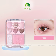 Bảng Phấn Mắt Và Má 8 Ô Gogo Tales Stick Sweet Heart Powder Blusher Eyeshadow Palette 9.5g