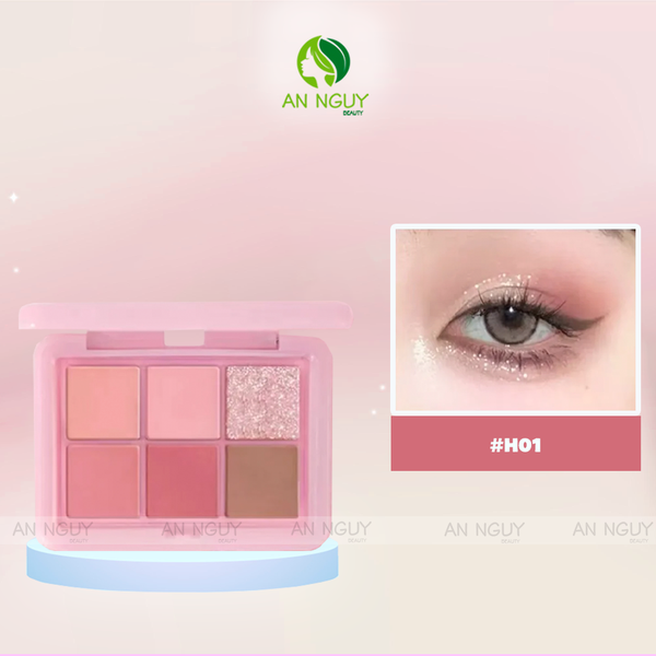 Bảng Phấn Mắt 6 Ô Hold Live Cloud Gauze Powder Eyeshadow Palette 9g