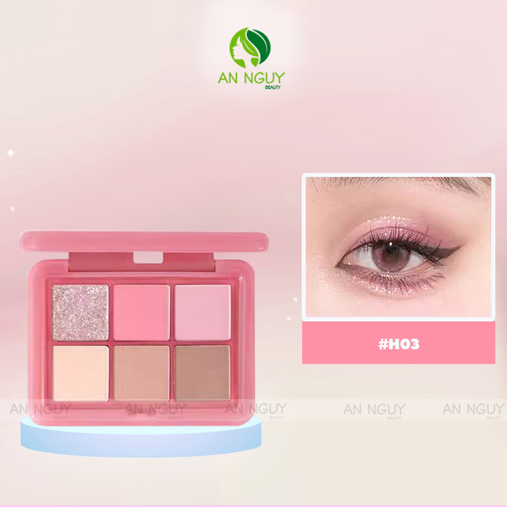 Bảng Phấn Mắt 6 Ô Hold Live Cloud Gauze Powder Eyeshadow Palette 9g