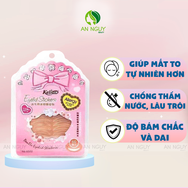 Dán Mí Lưới Keli Allergy Eyelid Sticker 60 Miếng (Kèm Keo Dán)