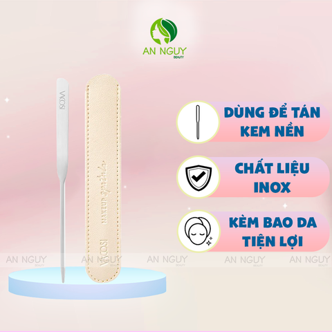 Cây Tán Kem Nền + Bao Da Vacosi Makeup Spatula - DC08