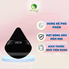 Bông Phấn Khô Tam Giác Đen Vacosi Angled Black Puff