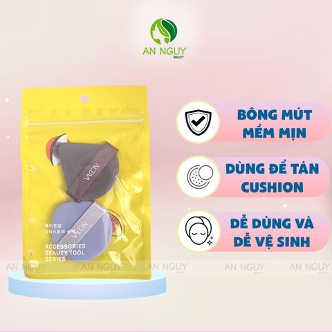 Set 2 Bông Mút Cushion Vacosi Double Side Sponge