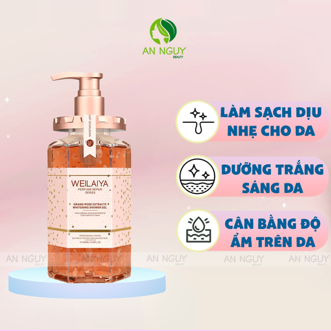 Sữa Tắm Weilaiya Shower Gel Làm Sáng Da, Thơm Mát 450ml