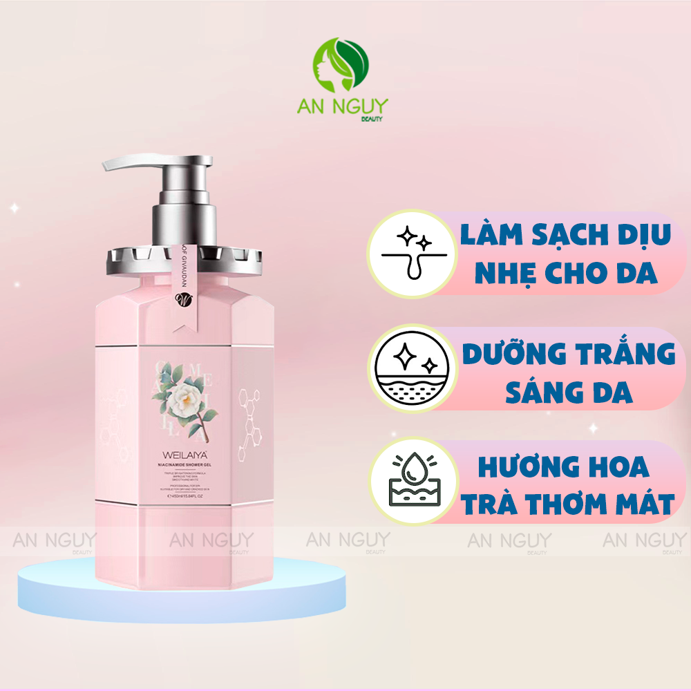 Sữa Tắm Weilaiya Shower Gel Làm Sáng Da, Thơm Mát 450ml