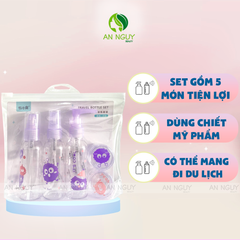 Bộ Chiết Mỹ Phẩm Du Lịch 5 Món Nhiều Màu