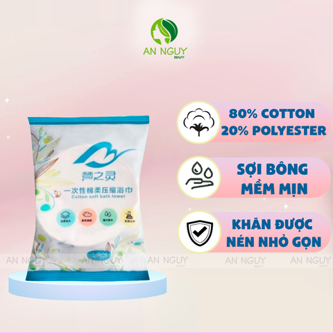 Khăn Tắm Nén Cotton Soft Bath Towel 70cm x140cm