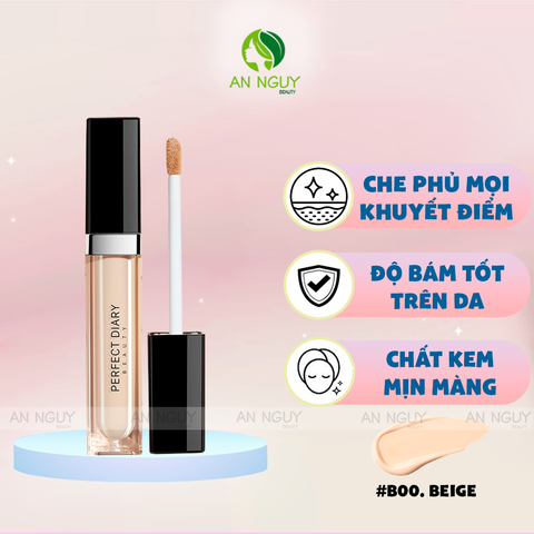 Che Khuyết Điểm Perfect Diary Flawless Glaze Silky Touch Liquid Concealer 7ml