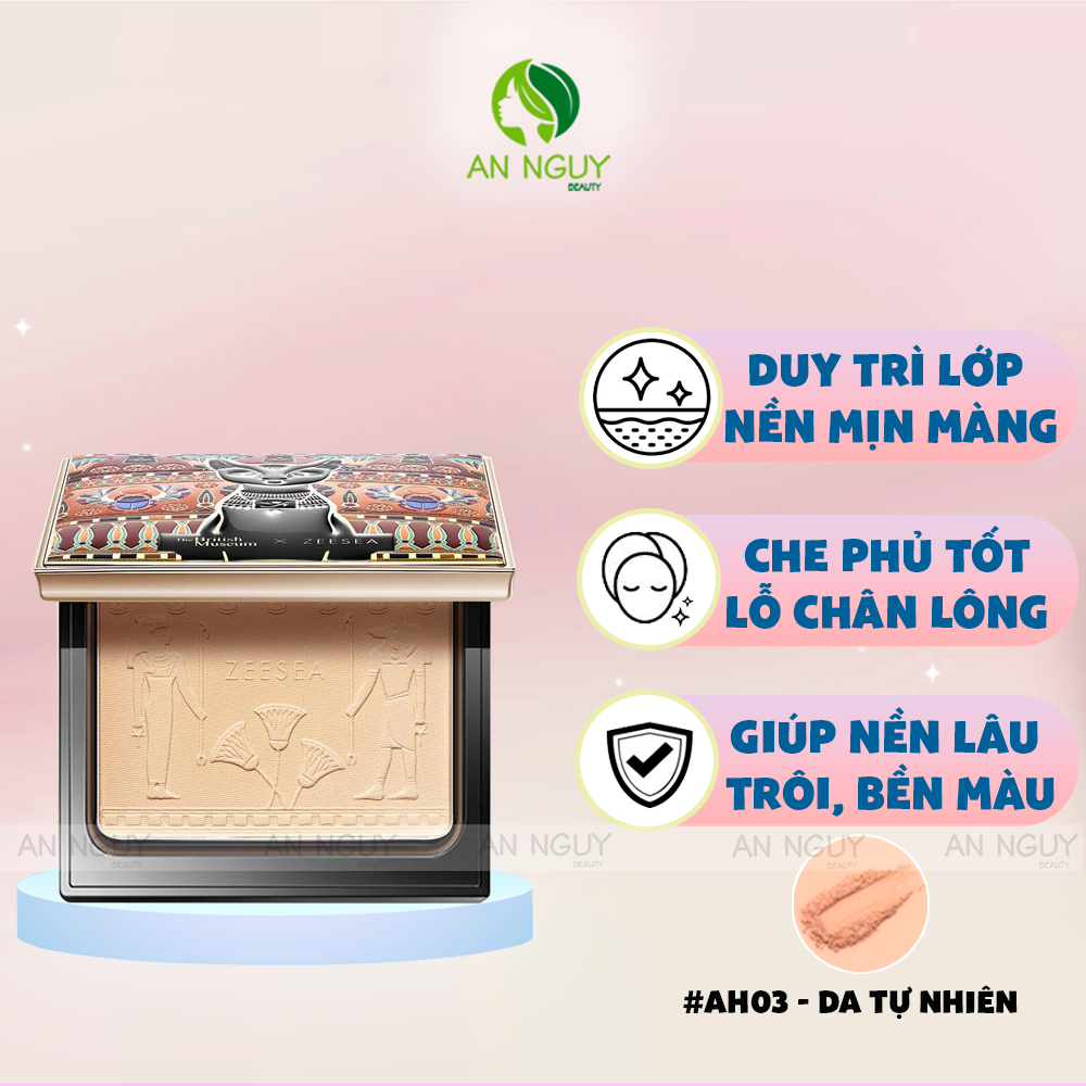 Phấn Phủ Dạng Nén Zeesea X The British Museum Clear Silk Powder 8g