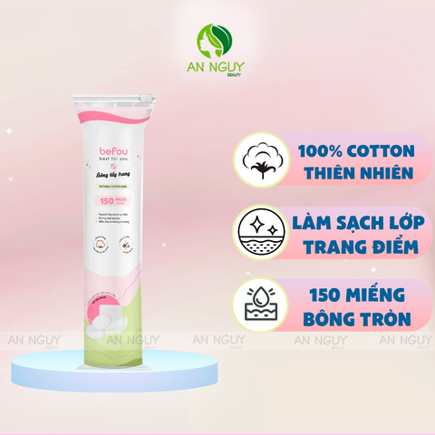 Bông Tẩy Trang Befou 100% Cotton Mềm Mại