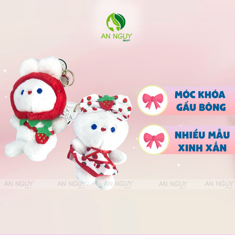 Móc Khóa Gấu Bông Nhiều Màu Dễ Thương