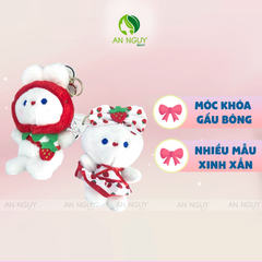 Móc Khóa Gấu Bông Nhiều Màu Dễ Thương