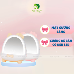 Gương Trang Điểm Để Bàn Hình Dễ Thương Có Đèn Led