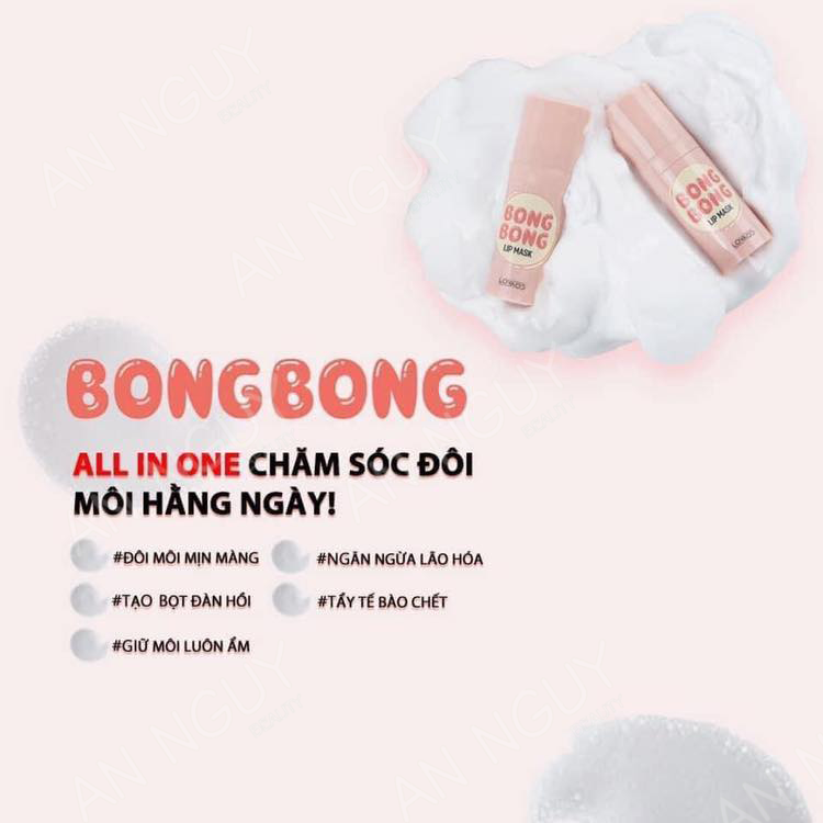 Tẩy Tế Bào Chết Môi Sủi Bọt Lovcov Bong Bong Lip Mask 12g