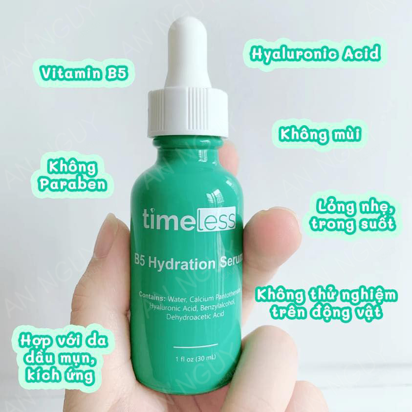 Serum Timeless Skin Care Vitamin B5 Hydration Serum Làm Dịu, Phục Hồi Da 30ml