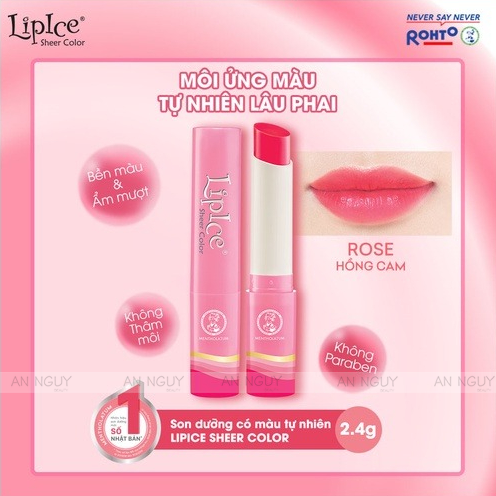 Son Dưỡng LipIce Sheer Color Giúp Môi Mềm Mịn 2.4gr