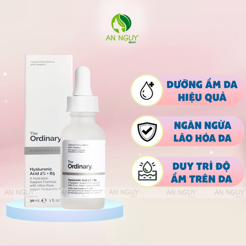 Tinh Chất The Ordinary Hyaluronic Acid 2% + B5 Serum Cấp Nước, Phục Hồi Da 30ml