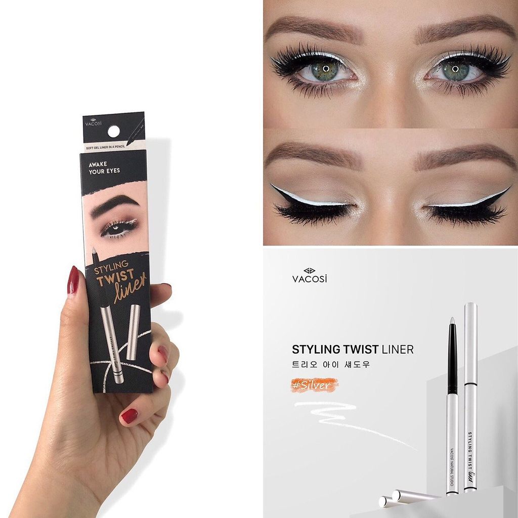 Chì Kẻ Mắt Dạng Sáp Vacosi Styling Twist Liner Silver 5ml