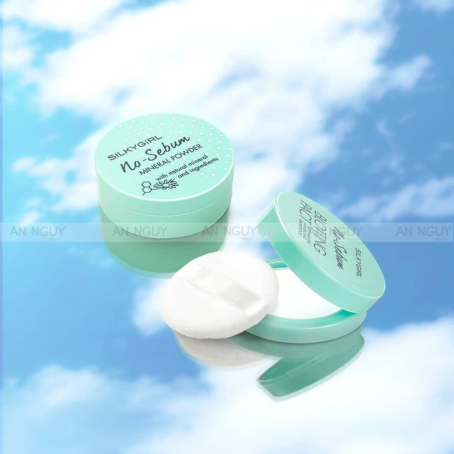 Phấn Phủ Dạng Nén SilkyGirl No-Sebum Blotting Pact Natural Khoáng Kiềm Dầu Không Màu 7g