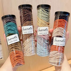 Hộp 100 Chun Cột Tóc Xoắn Thừng Nhiều Màu