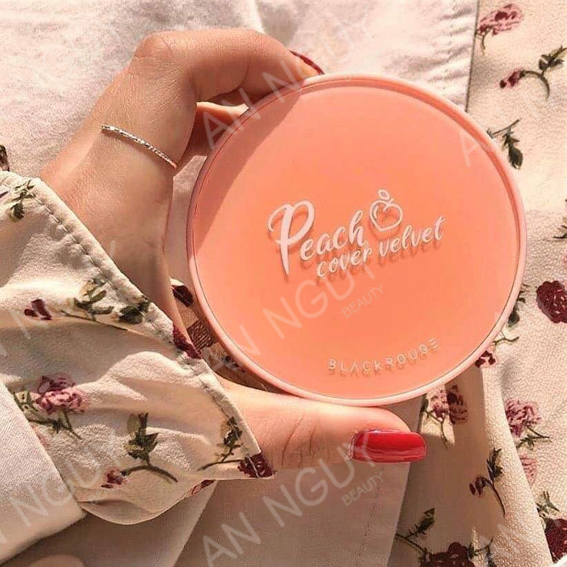 Phấn Nước Trái Đào Black Rouge Peach Cover Velvet Cushion 14gr