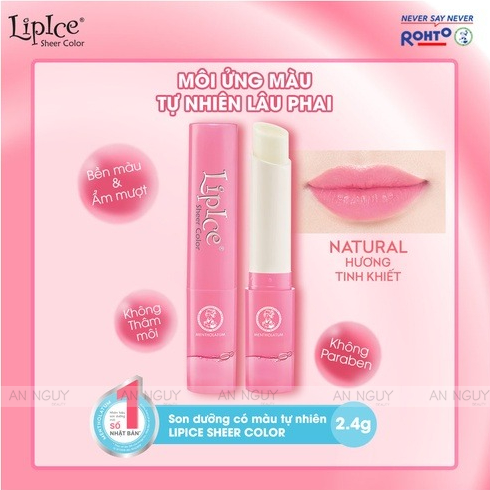 Son Dưỡng LipIce Sheer Color Giúp Môi Mềm Mịn 2.4gr